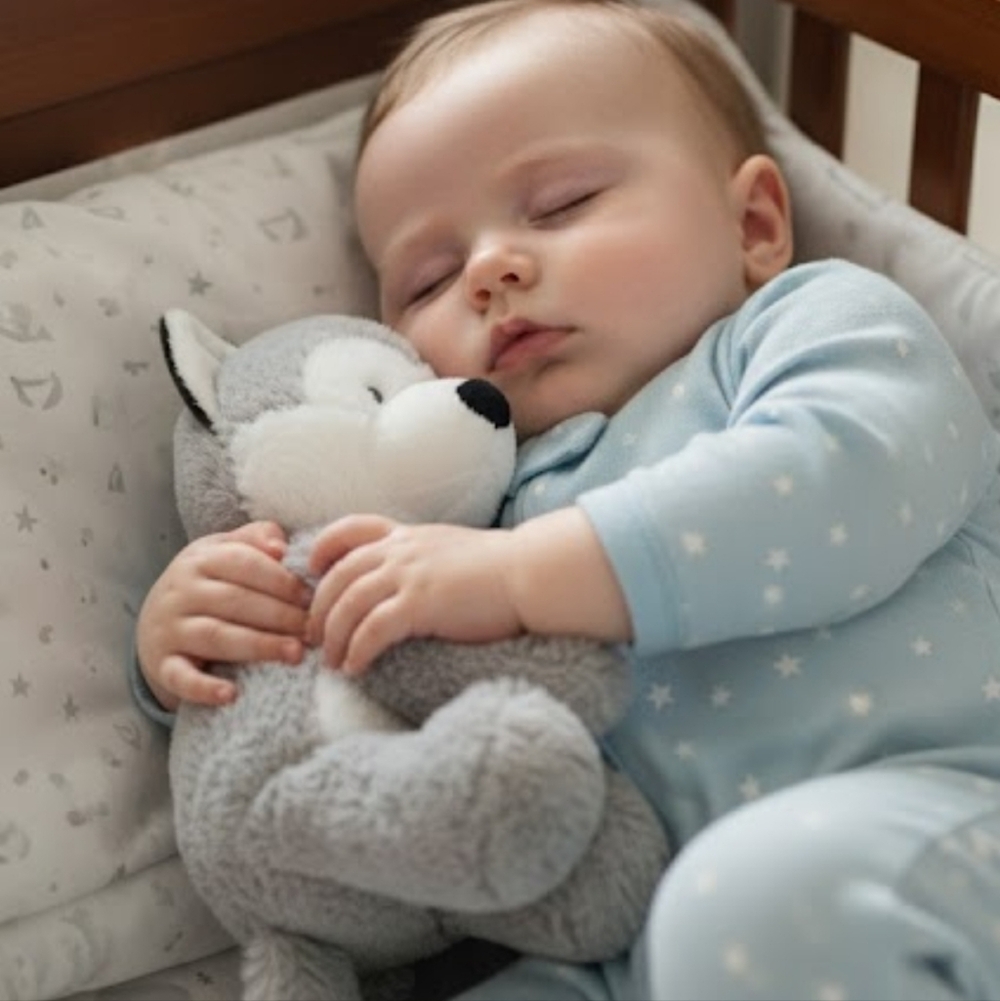 Carter’s Grey Soft Cozy Wolf Siberian Husky Plush Lovey Toy 2022